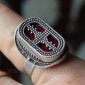 Кольцо из ювелирного сплава в казахском стиле