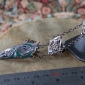 Составное кольцо-коготь на три фаланги с витражной эмалью. Автор - Щучкина Евген