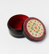 Лаковая шкатулка из папье-маше с миниатюрной росписью. Узбекистан, современная р