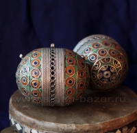 Традиционная марокканская бусина "Тагамут" (Tagamouth) с тремя петлями Традиционная марокканская бусина "Тагамут" (Tagamouth) с тремя петлями