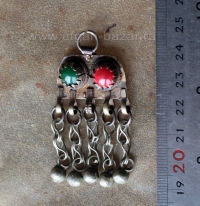 Подвеска-кулон, сделанная из деталей старых афганских украшений. Авторская перер