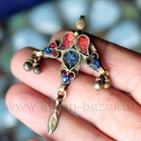 Афганская подвеска, деталь украшения или костюма. Афганистан или Пакистан, племе