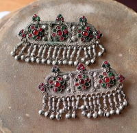 Заколки для волос - племенные украшения Кучи (Kuchi Jewelry) - пара