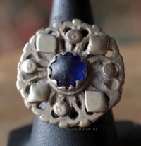 Афганское племенное кольцо с солярной символикой "Ангуштар" (Angushtar). Северо-