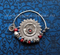 Среднеазиатская серьга для носа - "исирга", "арабек". Северный Афганистан, туркм