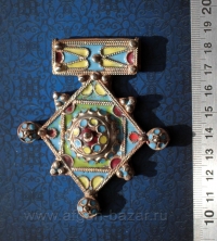 Марокканская подвеска-амулет "Богдад" (Boghdad) с перегородчатой эмалью