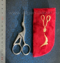 Традиционные бухарские золотошвейные ножницы из стали. Бухара, изделие фамильной мастерской, современная работа Традиционные бухарские золотошвейные ножницы из стали. Бухара, изделие фамильной