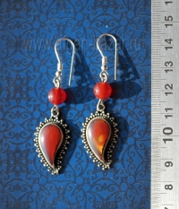 Афганские серьги с сердоликом. Афганистан или Пакистан, современная работа