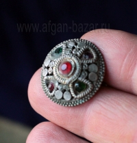 Cережка-пин для носа "Чаргуль" (Chargul) или "Мехак" (Mekhak) - пушт., фарси. Западный Пакистан или Кашмир, племена Кучи, 20 в. Cережка-пин для носа "Чаргуль" (Chargul) или "Мехак" (Mekhak) - пушт., фарси. За