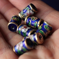 Бусина с перегородчатой эмалью. Китай, современная работа