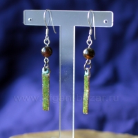 Александр Емельянов. Серьги "Весна". Медь, горячая эмаль