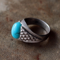 Египетский винтажный перстень с синайской бирюзой