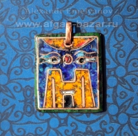 Александр Емельянов. Кулон "Вечный Египет". Медь, горячая перегородчатая эмаль