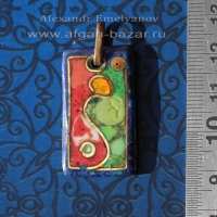 Александр Емельянов. кулон "Весна". Медь, горячая перегородчатая эмаль