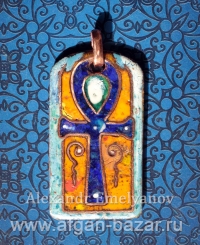 Александр Емельянов. кулон-амулет в древнеегипетском стиле "Анкх". Медь, горячая