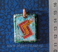 Кулон "Руна JERA". Автор - Александр Емельянов. Медь, перегородчатая эмаль