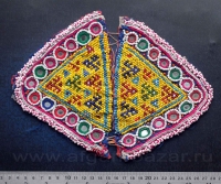 Лот из двух парных бисерный нашивок - украшения для платья. Афганистан или Пакистан, племенные украшения Кучи, 20-21 вв. Лот из двух парных бисерный нашивок - украшения для платья. Афганистан или Пакис