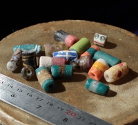 Африканские стеклянные бусины Кробо - African Ghana Krobo Beads. Лот из восемнад