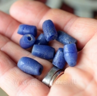 Африканские стеклянные бусины Кробо - African Ghana Krobo Beads. Лот из десяти б