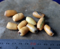 Африканские стеклянные бусины Кробо - African Ghana Krobo Beads. Лот из одинадца