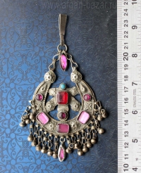 Украшение для волос "Тикка" в форме полумесяца и звезды. Южный Афганистан или Па