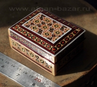 Деревянная шкатулка с инкрустацией "Хатам". Иран, Исфахан, современная работа