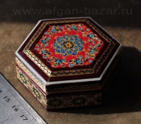 Деревянная шкатулка с инкрустацией "Хатам". Иран, Исфахан, современная работа