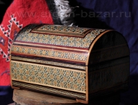 Деревянная шкатулка с инкрустацией "Хатам". Иран, Исфахан, современная работа