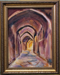 Александр Емельянов. Улица в Йезде (Иран). Холст, масло
