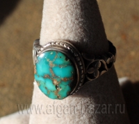 Винтажный иранский мужской перстень с бирюзой
