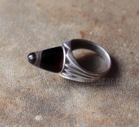 Винтажный иранский мужской перстень-талисман с глазковым агатом Иран, 20-21 вв.