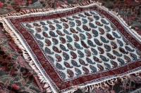 Декоративная салфетка с традиционным иранским набойным орнаментом "Каламкар". Ир