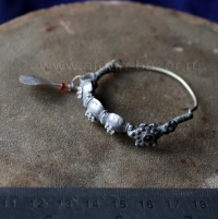 Афганская сережка без пары.  Пакистан или Индия (Кашмир) - племена Кучи (Kuchi j