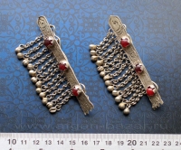 Пара заколок для волос в виде фигурок рыб.  Северный Пакистан, Кашмир (Kuchi Jew