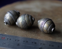 Винтажная серебряная казахская бусина. Казахстан или Северный Афганистан, 19-20 