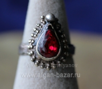 Перстень в афганском стиле, сделанный из детали афганского украшения (верхняя ча