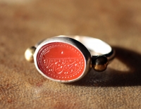 Иранский перстень с сердоликом и каллиграфической надписью - шиитским зикром, по