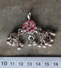 Афганская подвеска, деталь височной подвески. Афганистан или Пакистан, племена К