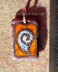 Александр Емельянов. кулон "Спираль". Медь, горячая перегородчатая эмаль, Александр Емельянов. кулон "Спираль". Медь, горячая перегородчатая эмаль,