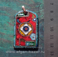 Александр Емельянов. кулон "Золото". Медь, горячая перегородчатая эмаль