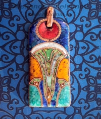 Александр Емельянов. кулон в древнеегипетском стиле "Цветок папируса". Медь, гор