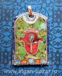 Александр Емельянов. кулон-амулет в древнеегипетском стиле "Сердце". Медь, горяч
