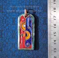 Александр Емельянов. кулон "Сферы". Медь, горячая перегородчатая эмаль