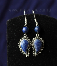 Серьги в афганском стиле с изображением орнамента "Турецкий огурец" или "Бута" (Boteh) Серьги в афганском стиле с изображением орнамента "Турецкий огурец" или "Бута" (