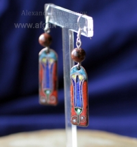 Александр Емельянов. Серьги в древнеегипетском стиле "Египетский Лотос". Медь, г