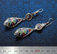 Марокканские серьги с горячей эмалью