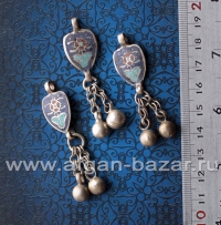 Старая мультанская подвеска с горячей эмалью - часть комплексного украшения