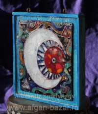 Александр Емельянов. Панно из алхимической серии с изображением Луны и символов 