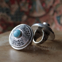 Перстень в иранском стиле с бирюзовой мастикой. Пакистан, Пешавар, современная р