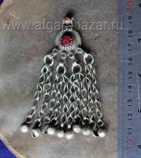 Подвеска-амулет из старой монеты с бубенчиками. Деталь костюма или пояса